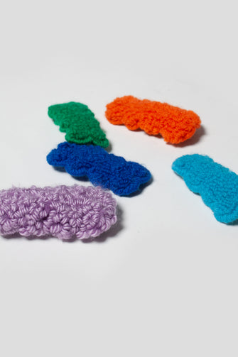 Punch Needle Cloud Barrette | Handmade Hair Accessories | Dancing Arms