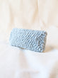 Ready to ship! Soft and dreamy baby blue looped looped punch needle barrette. Punched using hand-dyed Chunky 100% Merino wool. Made using a punch needle rug hooking technique with the Oxford punch needle.