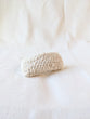 Ready to ship! Soft and dreamy ivory looped looped punch needle barrette. Punched using hand-dyed Chunky 100% Merino wool. Made using a punch needle rug hooking technique with the Oxford punch needle.