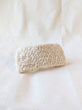 Ready to ship! Soft and dreamy ivory looped looped punch needle barrette. Punched using hand-dyed Chunky 100% Merino wool. Made using a punch needle rug hooking technique with the Oxford punch needle.
