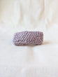 Ready to ship! Soft and dreamy lavender looped looped punch needle barrette. Punched using hand-dyed Chunky 100% Merino wool. Made using a punch needle rug hooking technique with the Oxford punch needle.